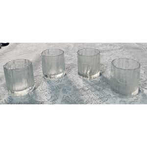 Set of 4 Glacier Crystal Spirit Tumblers 3.25”